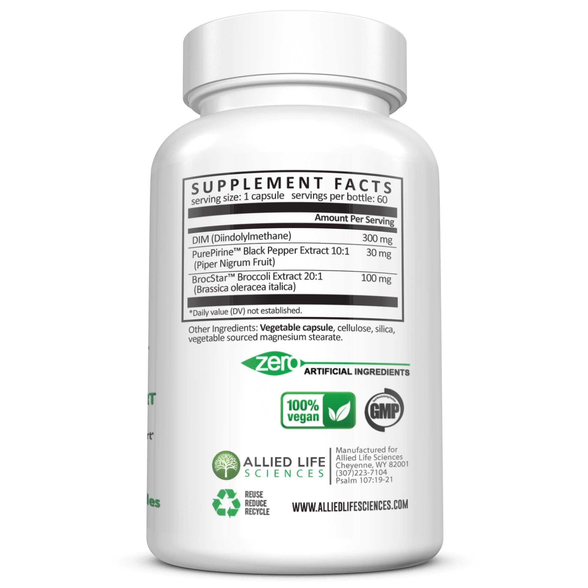 DIM Supplement bottle with capsules