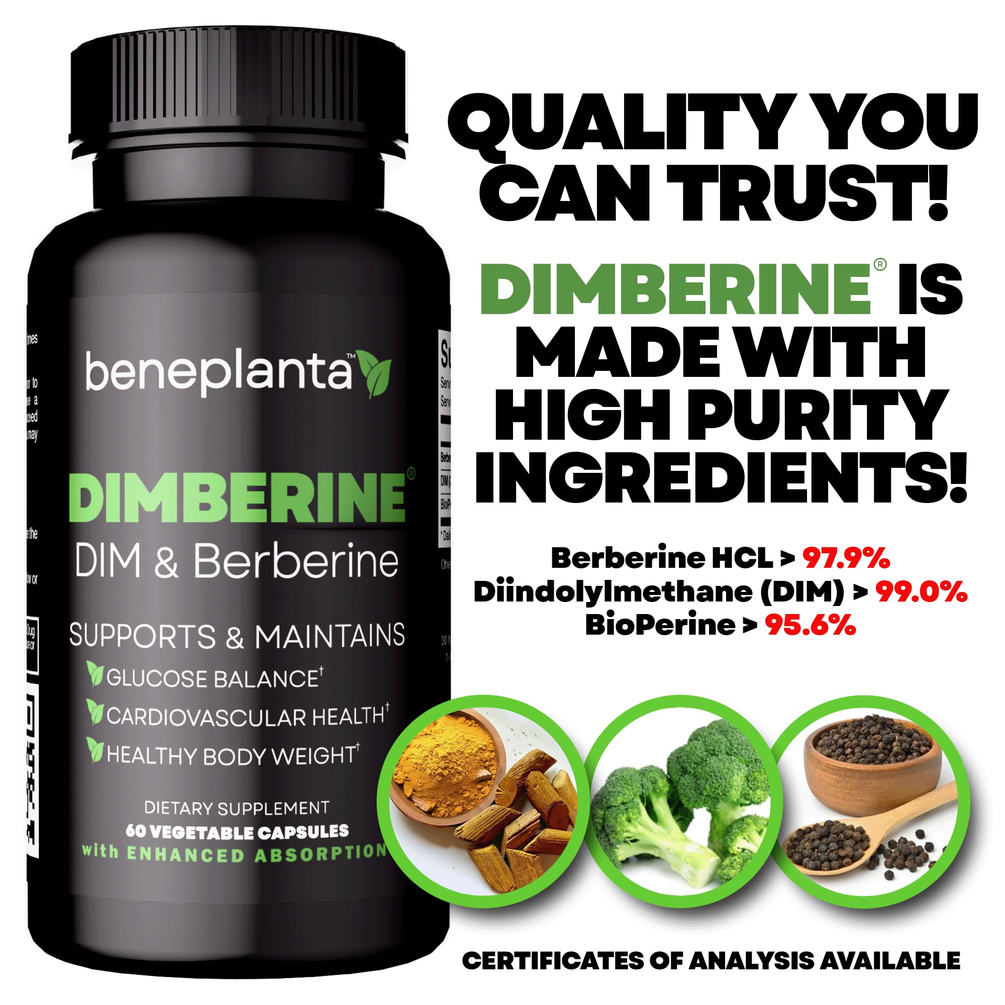 Dimberine Blended Vitamin & Mineral Supplement 60 Capsules packaging
