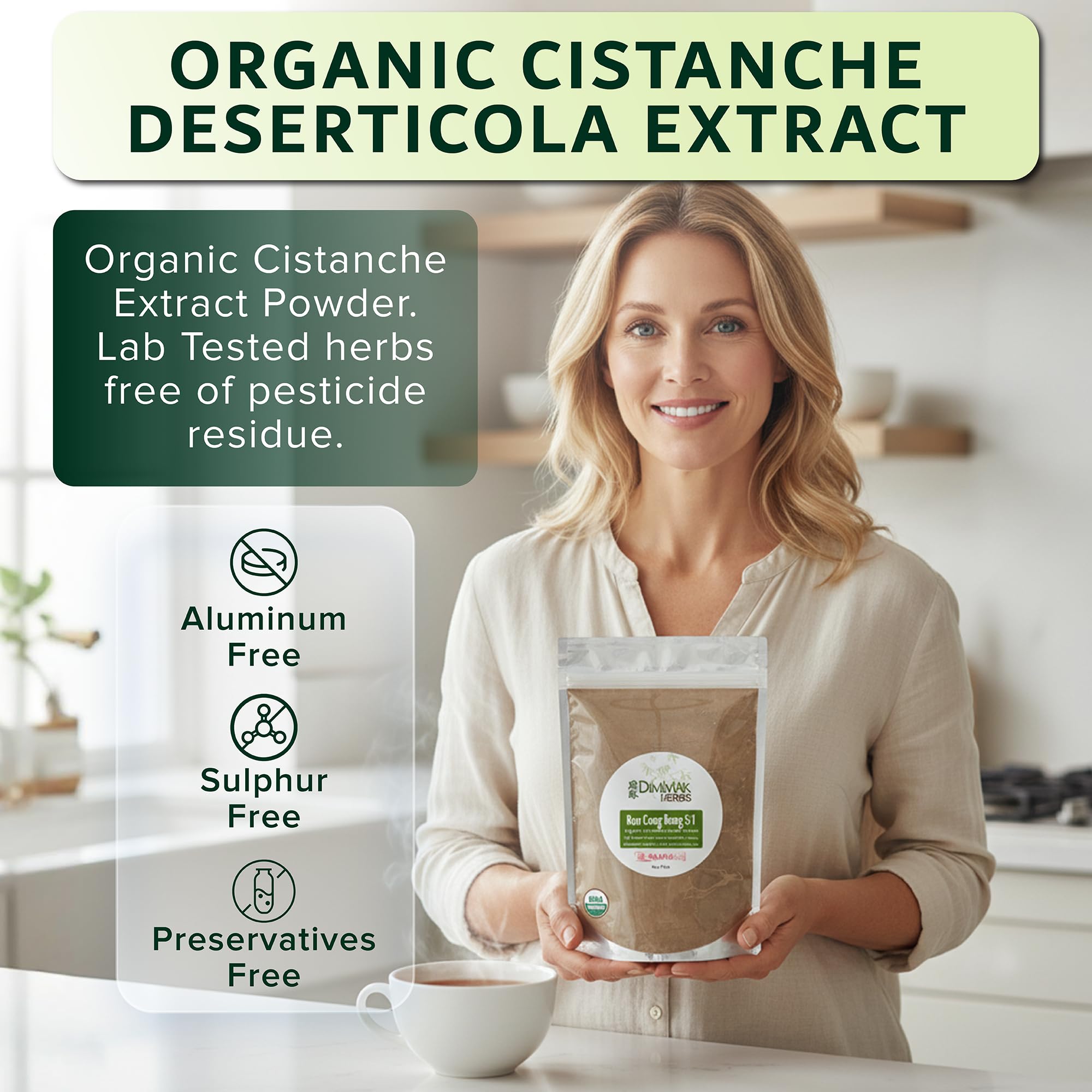 Dimmak Herbs Cistanche Deserticola powdered extract close-up