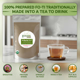 Dimmak Herbs He Shou Wu Organic Fo Ti Root Powder in a bowl
