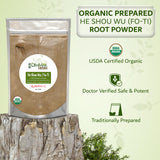 Dimmak Herbs He Shou Wu Organic Fo Ti Root Powder packaging