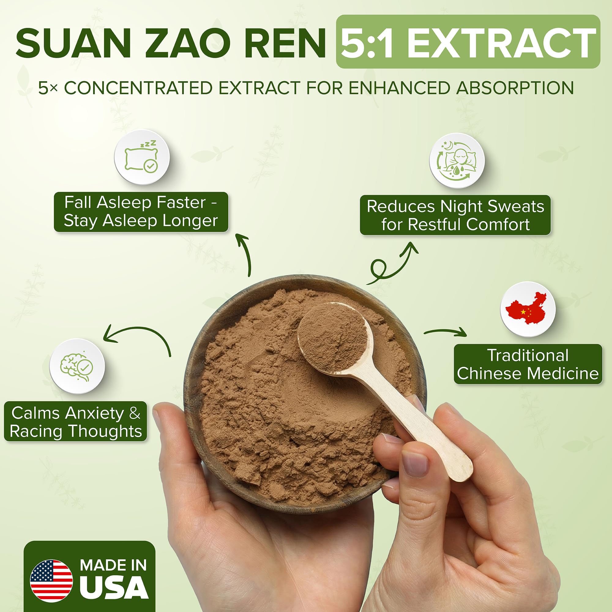 Dimmak Herbs Suan Zao Ren Sleep Supplement powder close-up