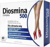 Diosmina Complex tablets on a wooden surface
