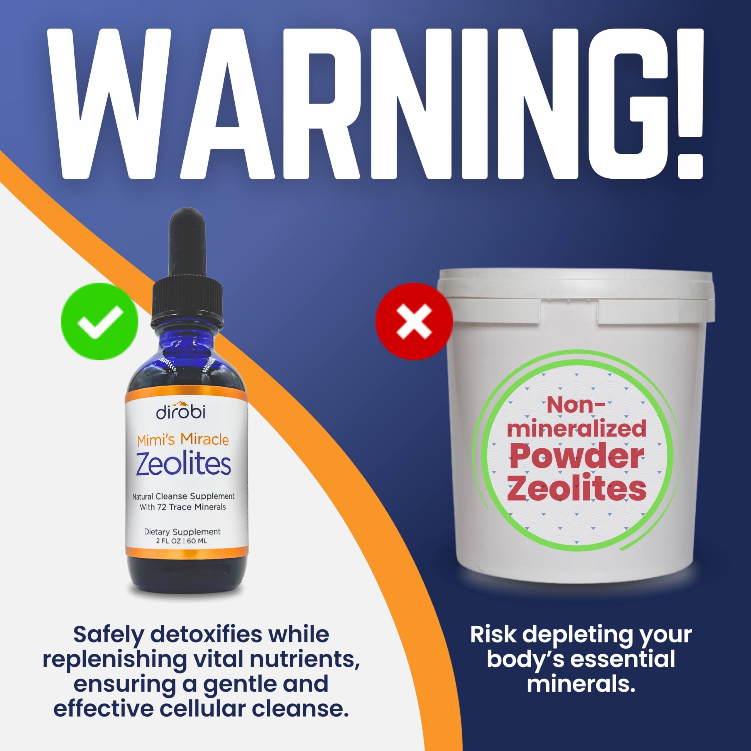 Dirobi Mimi’s Miracle Zeolites liquid supplement in a glass
