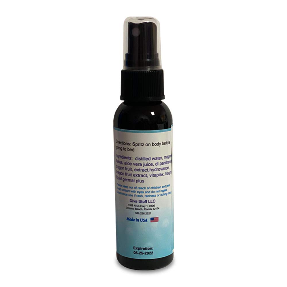 Diva Stuff Magnesium Spray 2 oz Sleepy Lavender back view