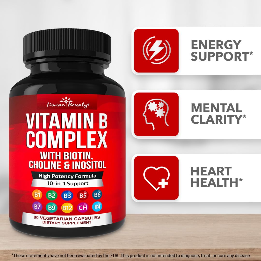 Divine Bounty B-Complex Supplement bottle top view