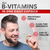 Divine Bounty B-Complex Supplement capsules close-up