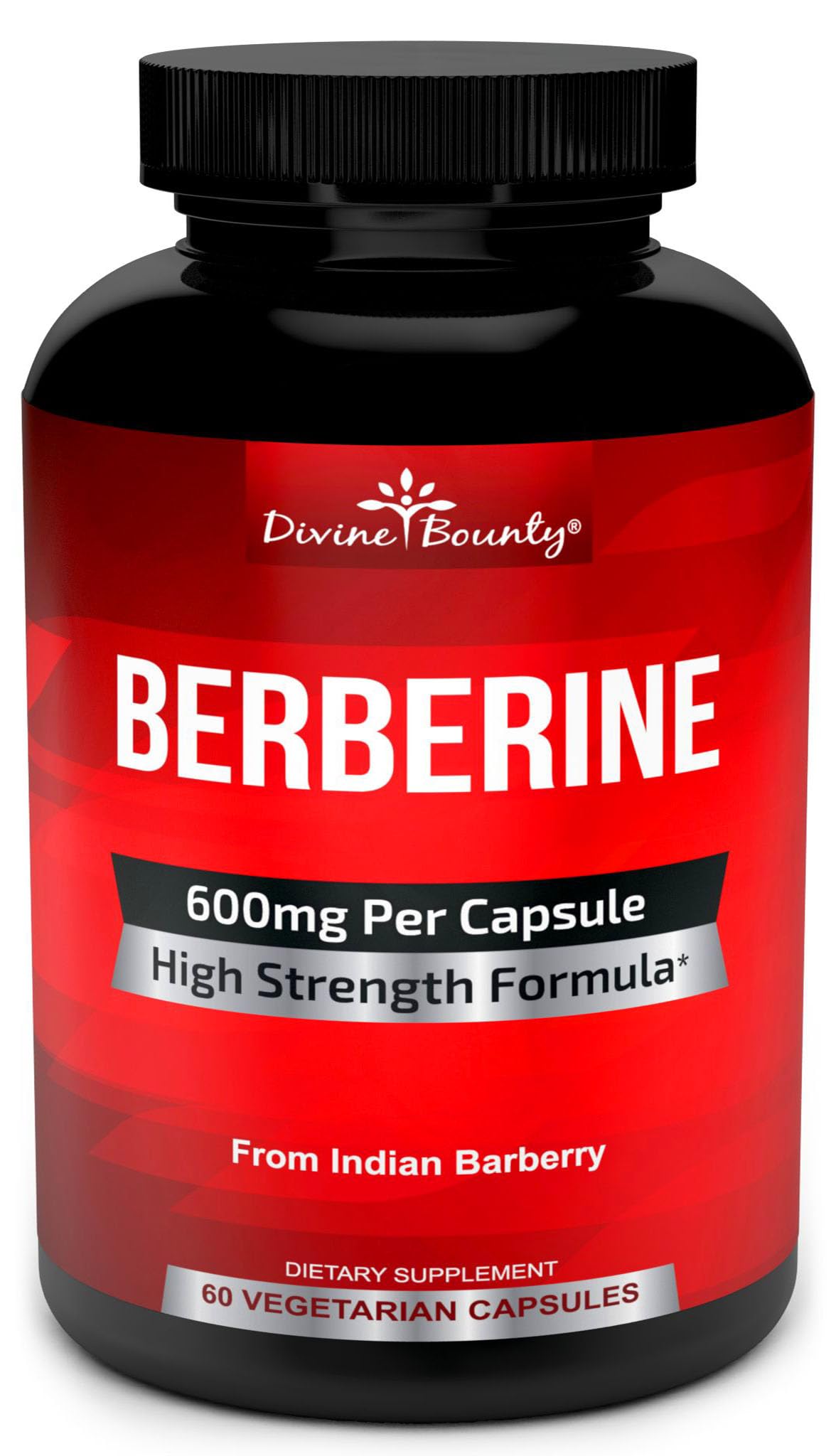 Divine Bounty Berberine Supplement 600mg front view