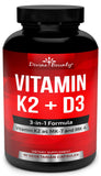 Divine Bounty Vitamin D3 & K2 3-in-1 Supplement bottle front view