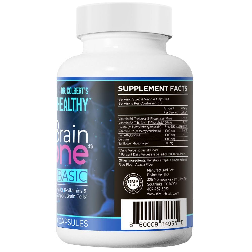 Divine Health Brain Zone Basic with a glass of water