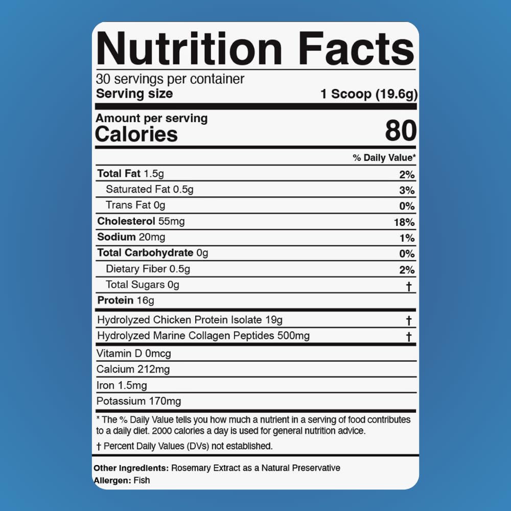 Divine Health Collagen Hydrolyzed 572g ingredients list