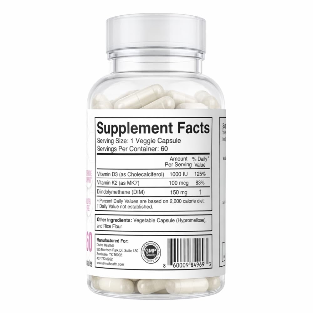 Divine Health Krill Oil Supplement on a wooden table