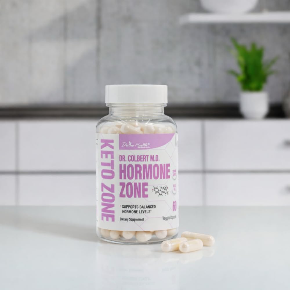 Divine Health Krill Oil Supplement side view with capsules