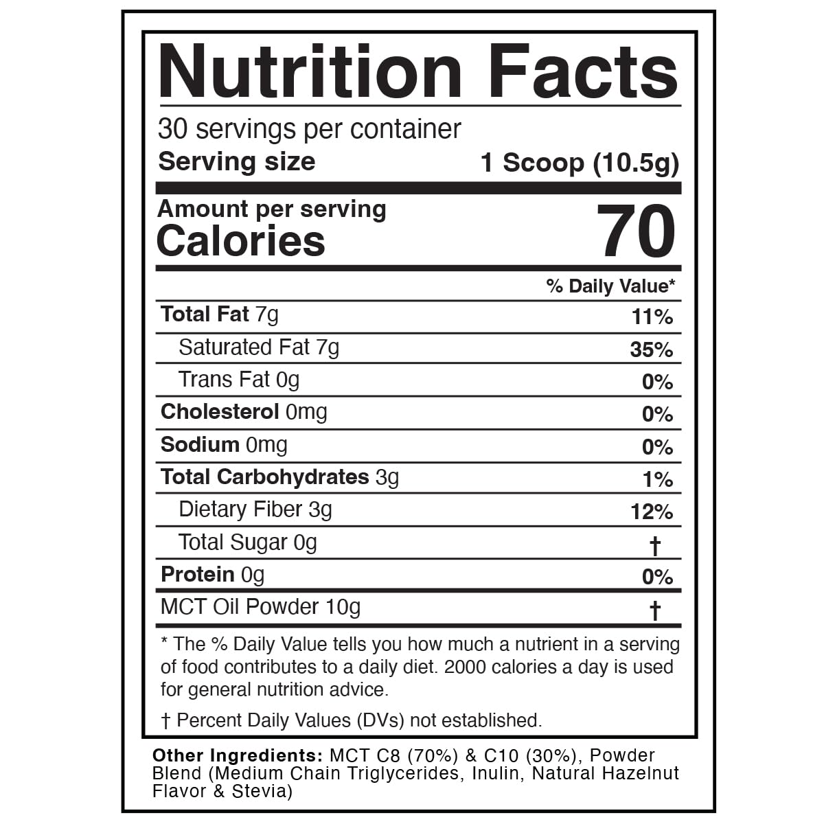 Divine Health MCT Oil Powder 431g with baking ingredients