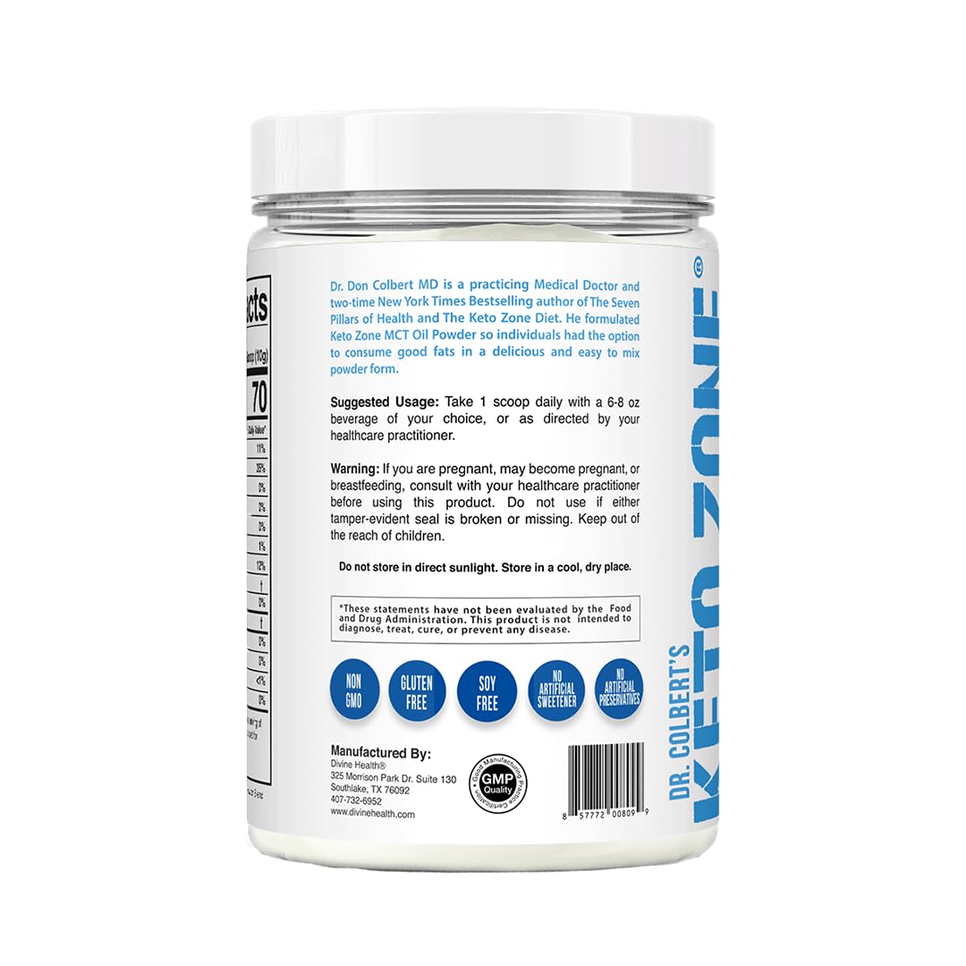 Divine Health MCT Oil Powder mixed in a smoothie