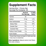 Divine Health Psyllium Husk Powder 340g with lemon-lime slice