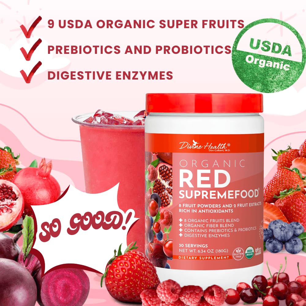 Divine Health Red Food 308g ingredients list on back