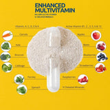 Divine Health Whole Food Multivitamin 100g packaging on a wooden table