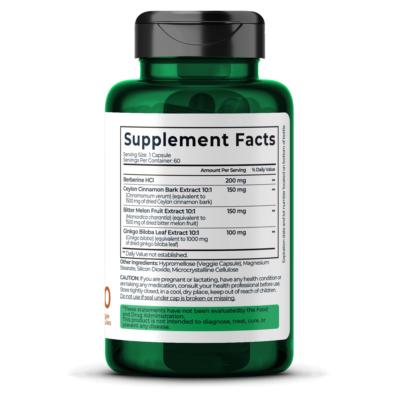 Divinity Nutra Berberine Capsules bottle with label