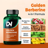 Divinity Nutra Berberine Capsules side view showing ingredient list