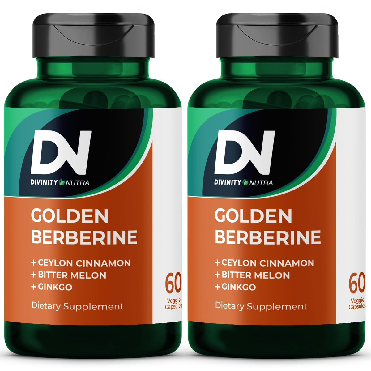 Divinity Nutra Berberine Vegetarian Capsules front view