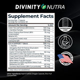 Divinity Nutra DN Daytime Fat Burner with a measuring spoon