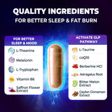 Divinity Nutra DN Sleep Burn 16-in-1 Supplement capsule close-up