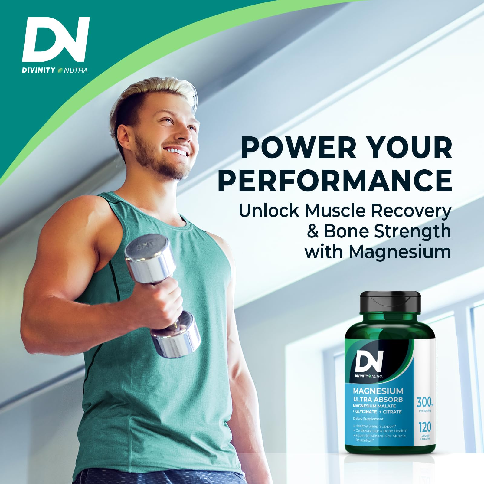 Divinity Nutra Magnesium Ultra Absorb 300mg capsule close-up