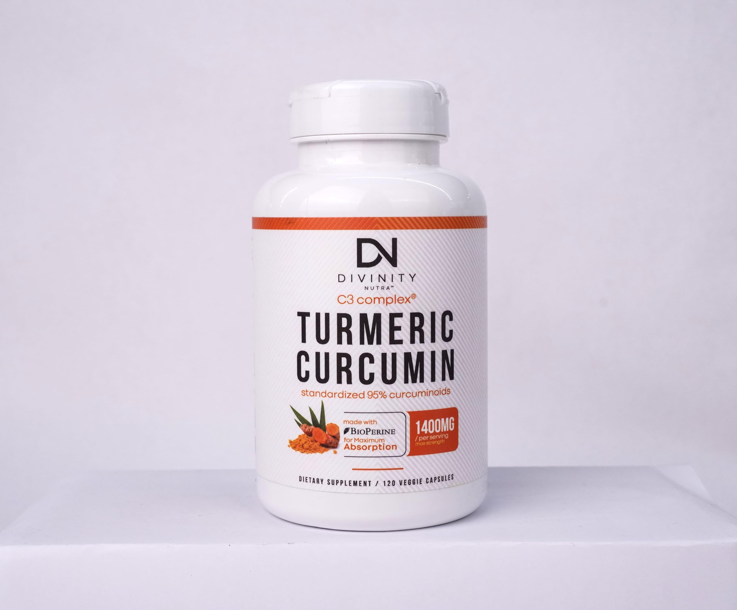 Divinity Nutra Turmeric Curcumin 1400mg supplement lifestyle scene