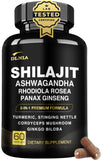 DLNIA 8-in-1 Shilajit Capsules front view with packaging
