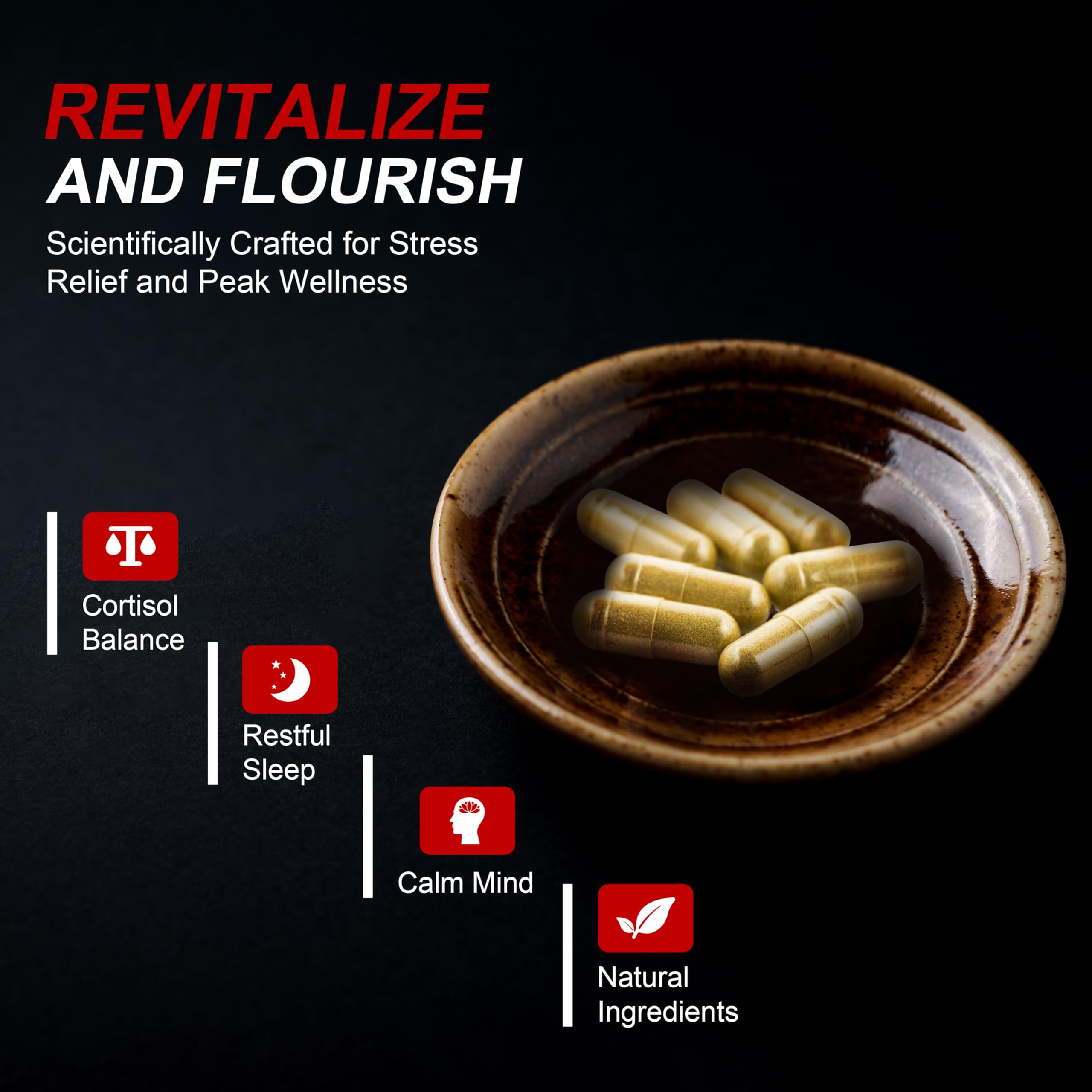 DLNIA Ashwagandha Supplement side view of bottle