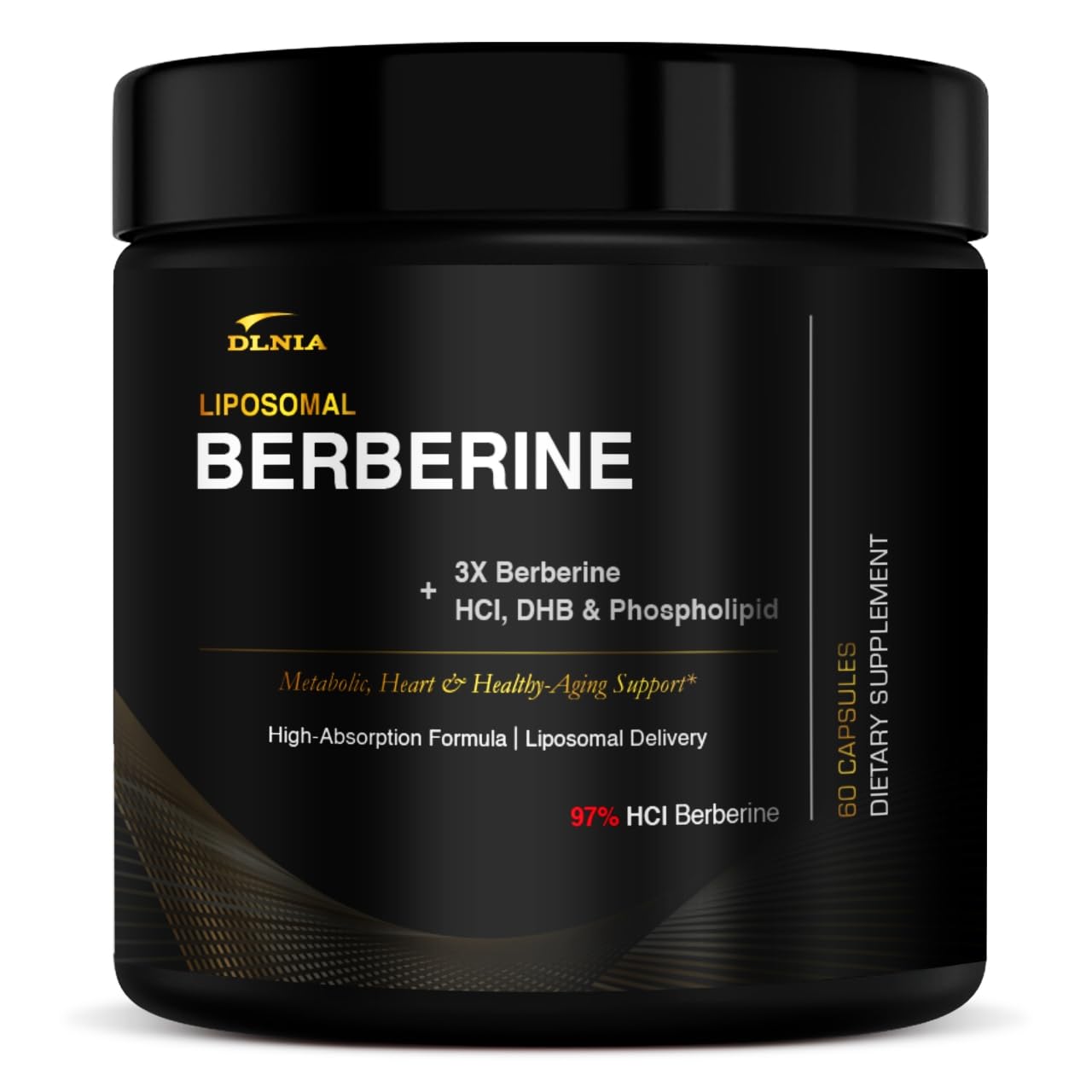 DLNIA Liposomal Berberine Supplement 68g front view