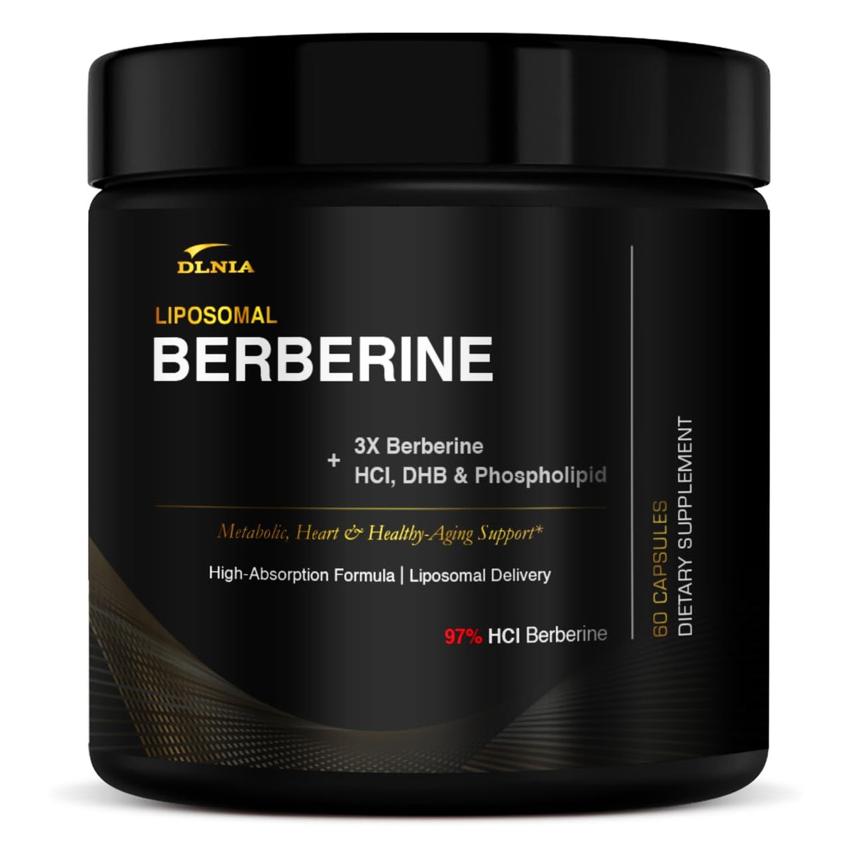 DLNIA Liposomal Berberine Supplement 68g front view