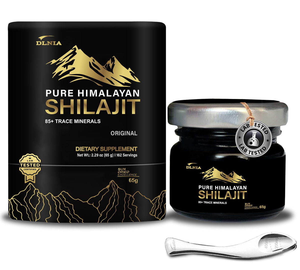 DLNIA Pure Himalayan Shilajit Resin 150g front view
