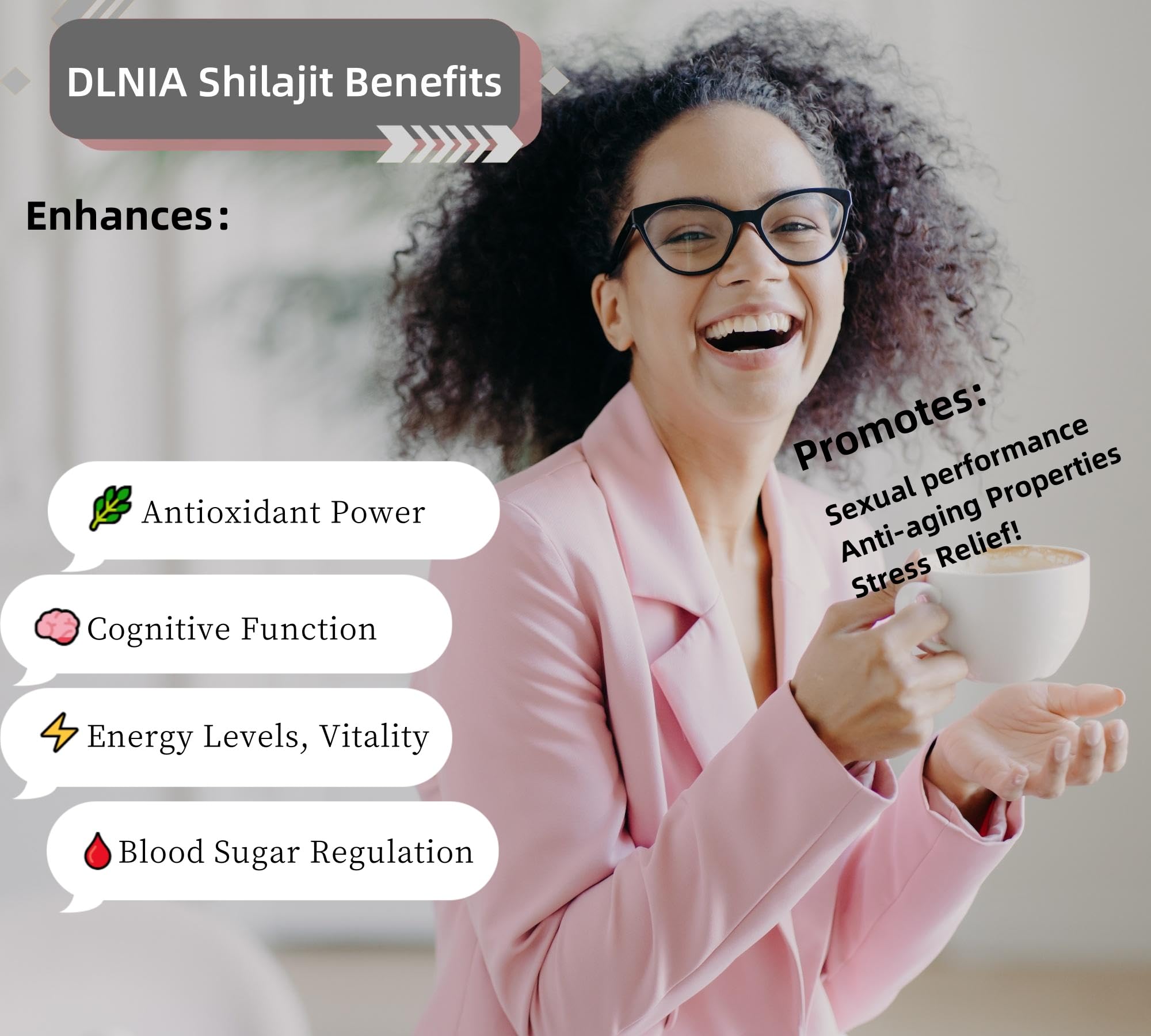 DLNIA Pure Himalayan Shilajit Resin with copper spoon