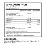 DLOMFVFQ Cayenne Pepper Softgels packaging dimensions