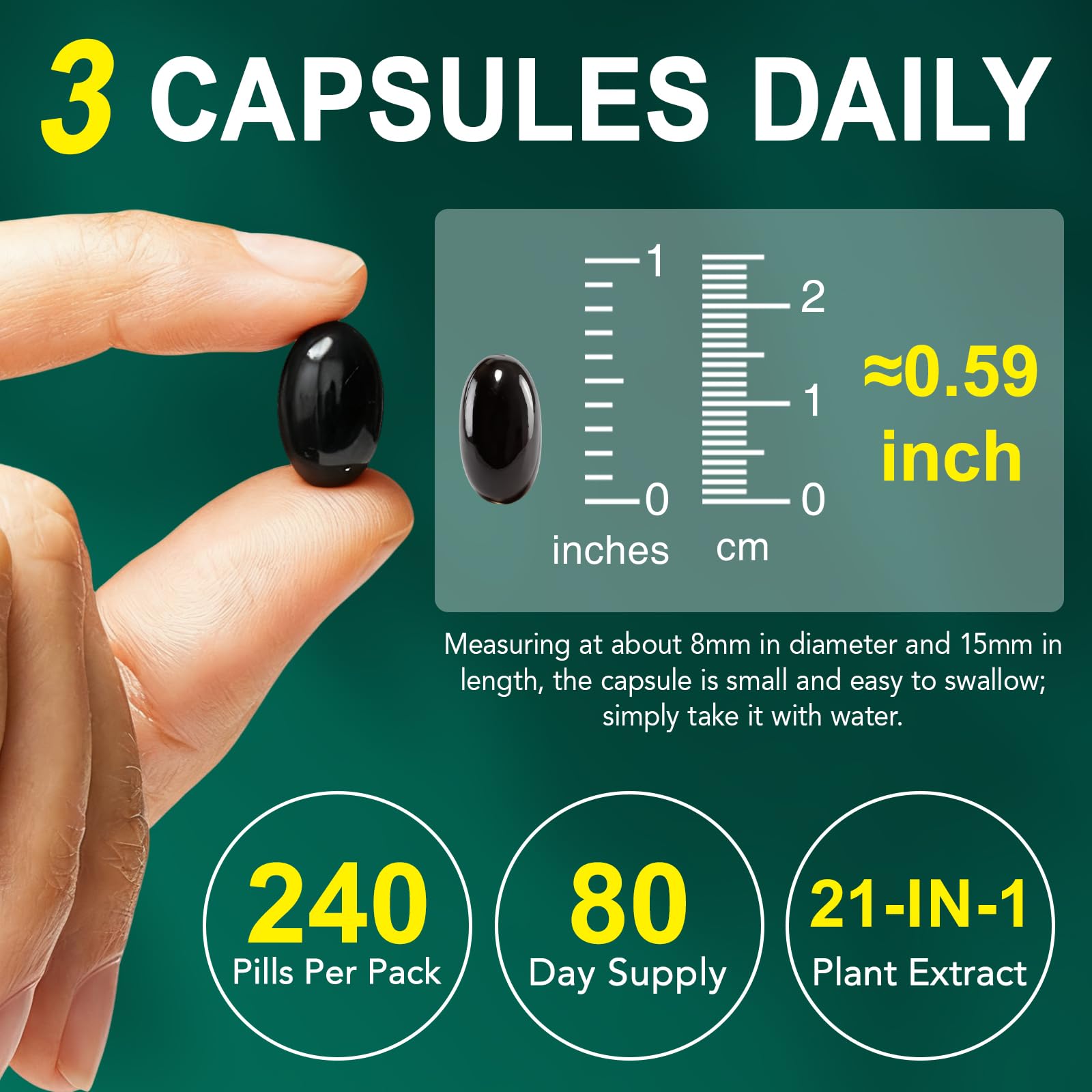 DLOMFVFQ Echinacea softgels with a glass of water