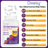 Dmeisy Akkermansia Probiotic Supplement 300 Billion AFU capsules in bottle