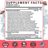Dmeisy Lions Mane Mushroom Complex 4000mg tablets showing tablet size