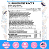 Dmeisy Mushroom Supplement capsules close-up