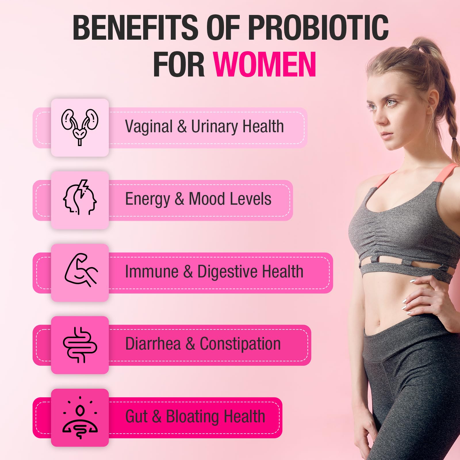 Dmeisy Women's Probiotics 70 Billion CFUs ingredients list