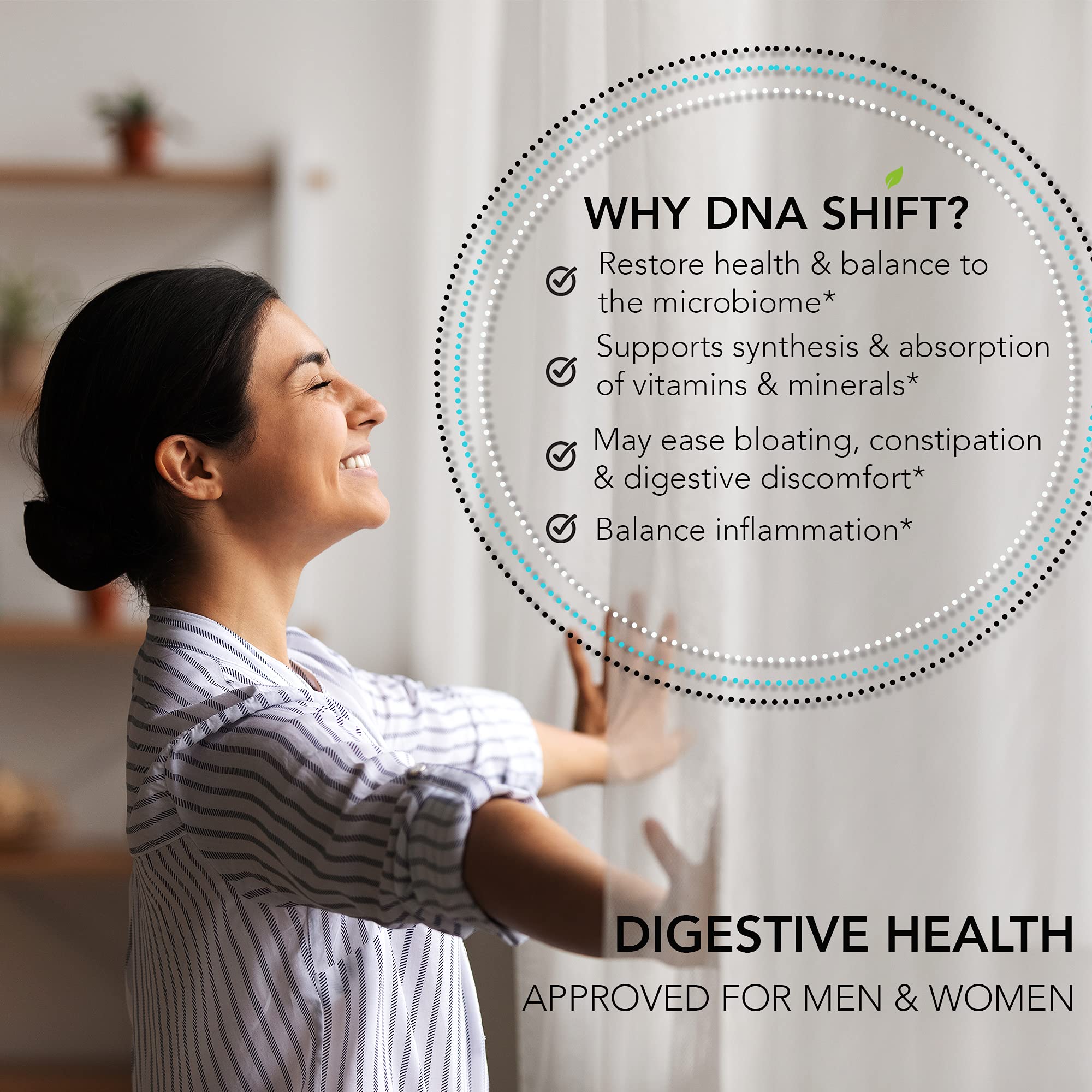 DNA SHIFT Probiotic Acidophilus Supplement back view