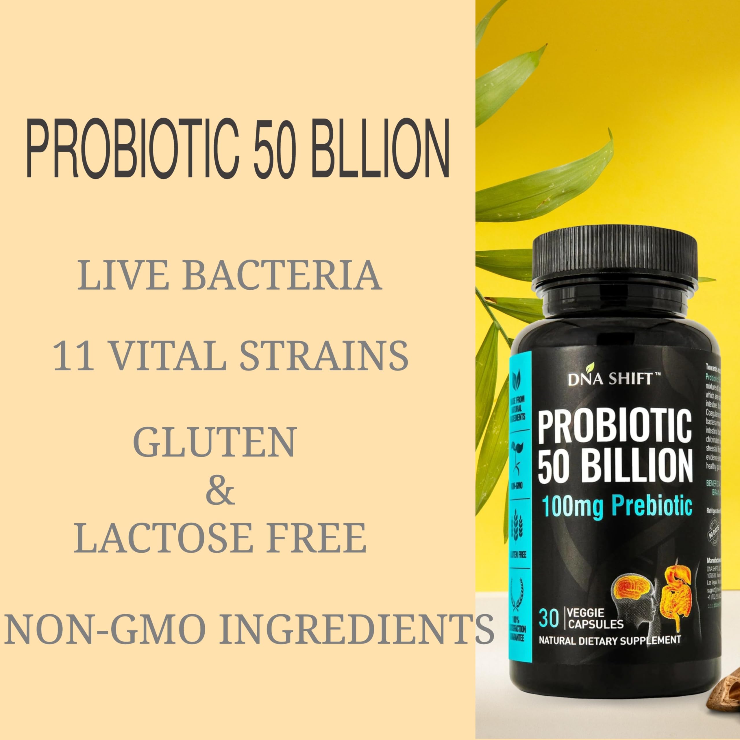 DNA SHIFT Probiotic Acidophilus Supplement ingredients list