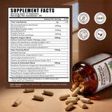 DNOUHN capsule bottle with 60 capsules on a wooden table