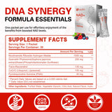 DNOUHN NAD+ Liquid Supplement sachet open showing liquid