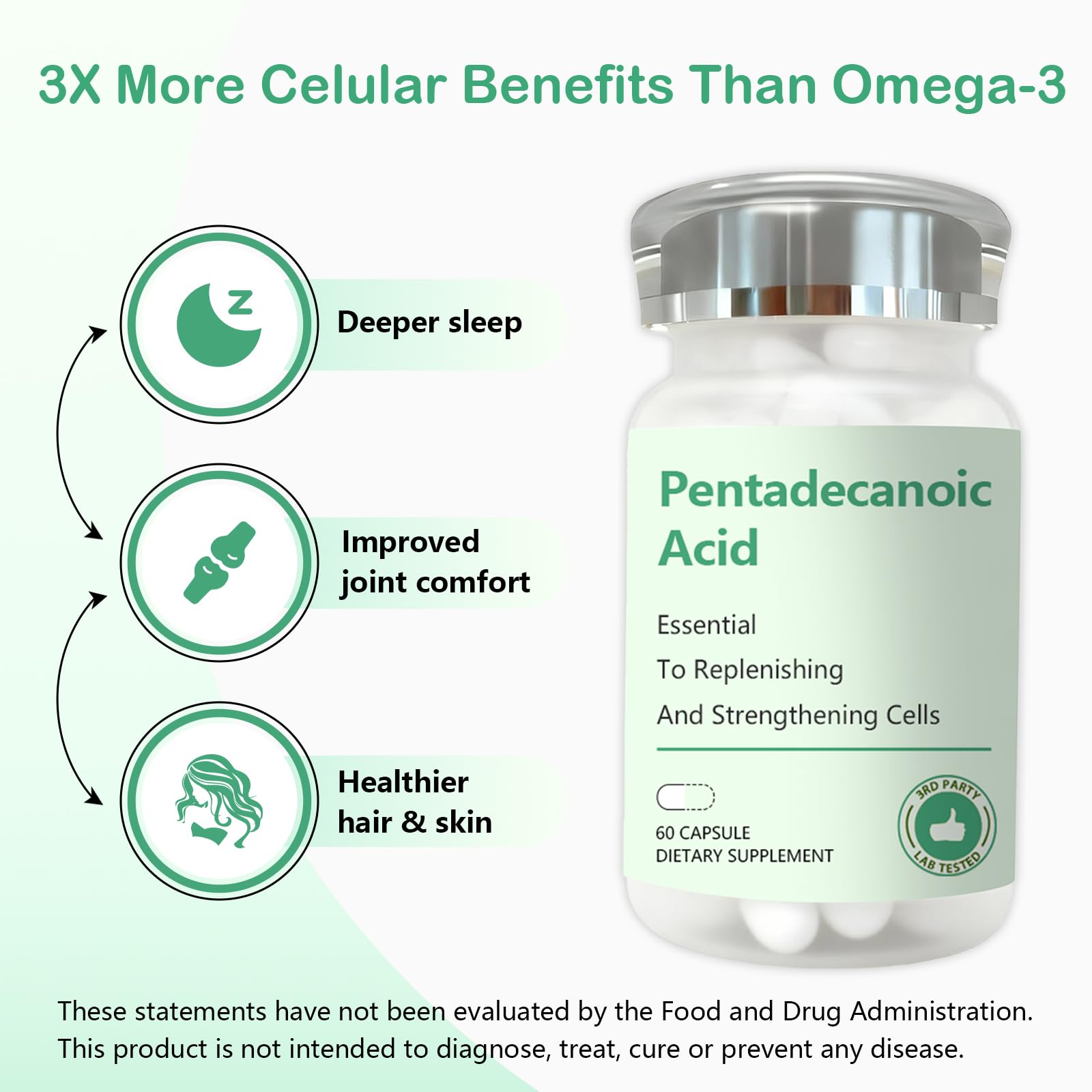 DNOUHN Pentadecanoic Acid Omega-3 Supplement capsule close-up