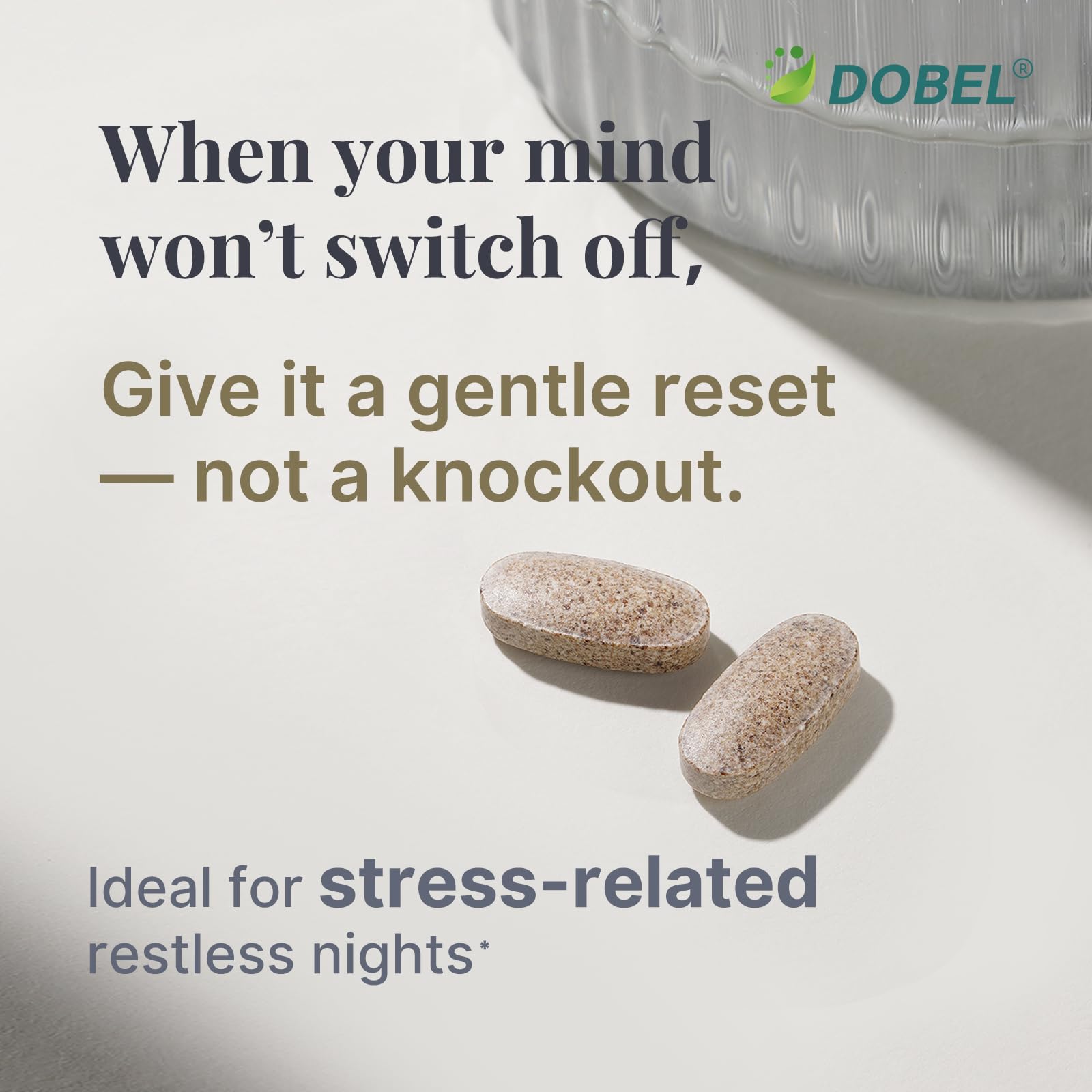 Dobel USA Natural Sleep Aid Tablets back view with ingredient list