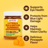 Doc Mila Lutein & Zeaxanthin Gummies back view with ingredients