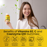 Doc Mila Vitamin B2 Gummies in a bowl with fresh pineapples