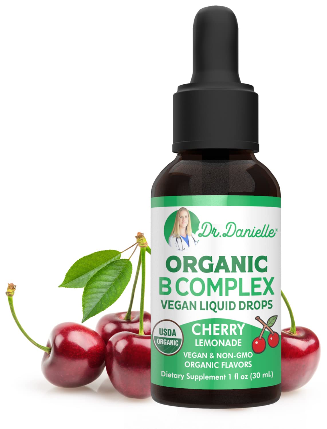 Doctor Danielle B-Complex Vegan Drops 18g Cherry Lemonade front view